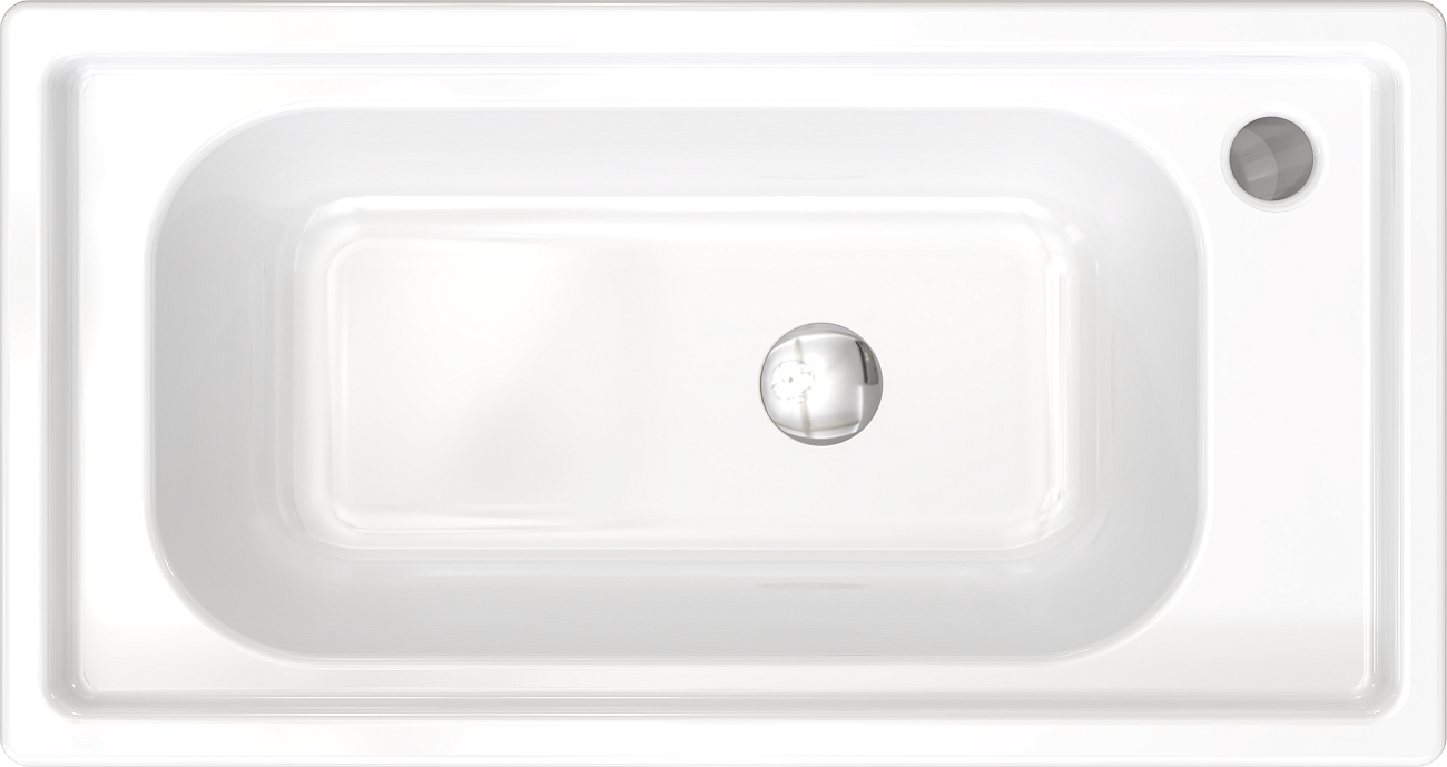 Рукомойник угловой керамический прямоугольный 21х50,5 см белый Stworki 7045-KL - изображение 3