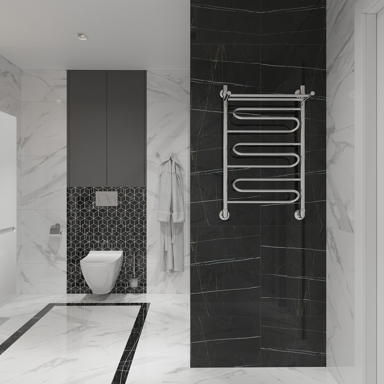 Полотенцесушитель водяной 80х50 см хром Ewrika "Сафо" FW - изображение 3