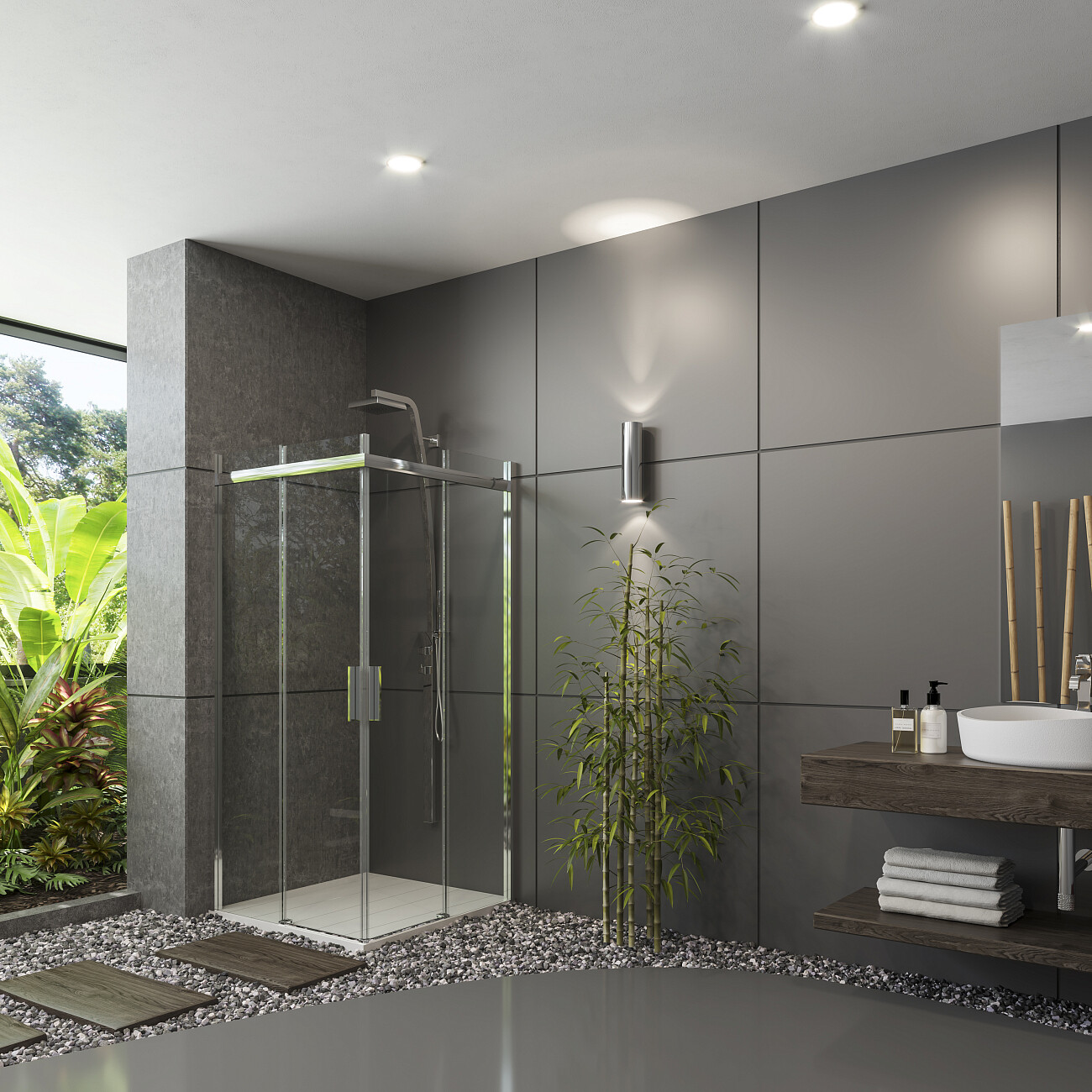 Душевой уголок квадратный 90x90 см хром Artemis Agave Slim 230 6.915.100.0230.090.10.88 - изображение 6