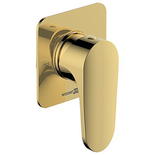 Смеситель для душа встраиваемый из латуни золотой Wasserkraft 2151