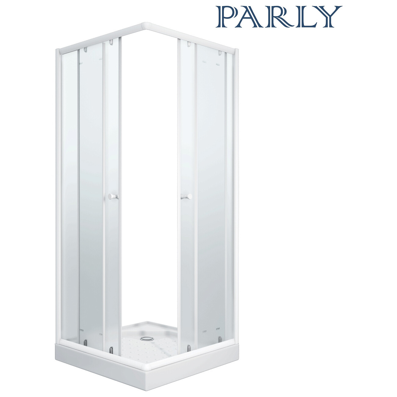 Душевой уголок квадратный с низким поддоном 80х80 см белый Parly ZFQ81 - изображение 2