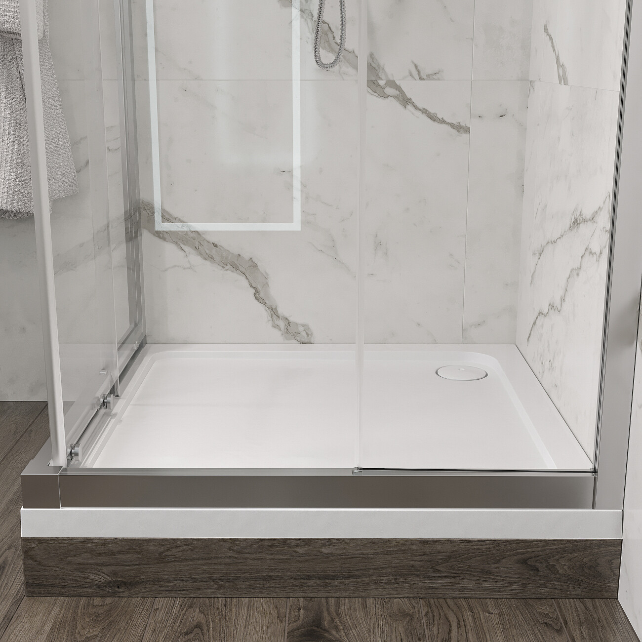 Поддон для душа акриловый с сифоном 90x90 см белый Stworki "Дублин" DBП0050 - изображение 8