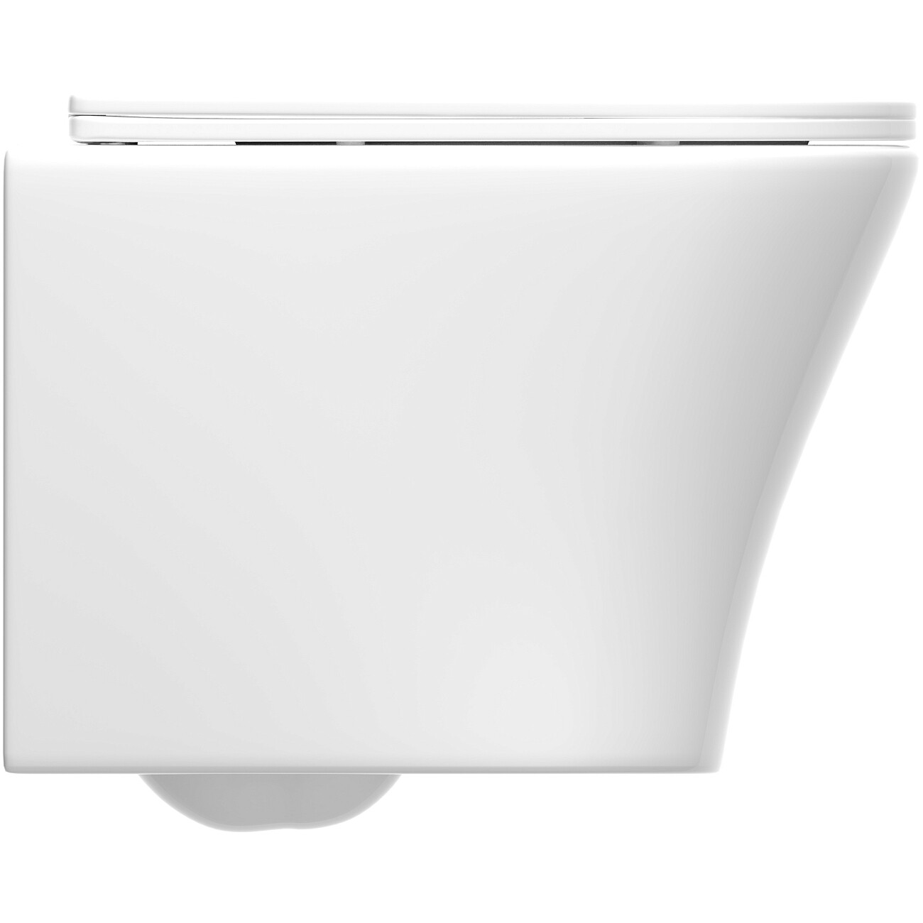 Унитаз подвесной овальный безободковый с микролифтом белый Diwo 11337-1-2 11Z-IG11 - изображение 2