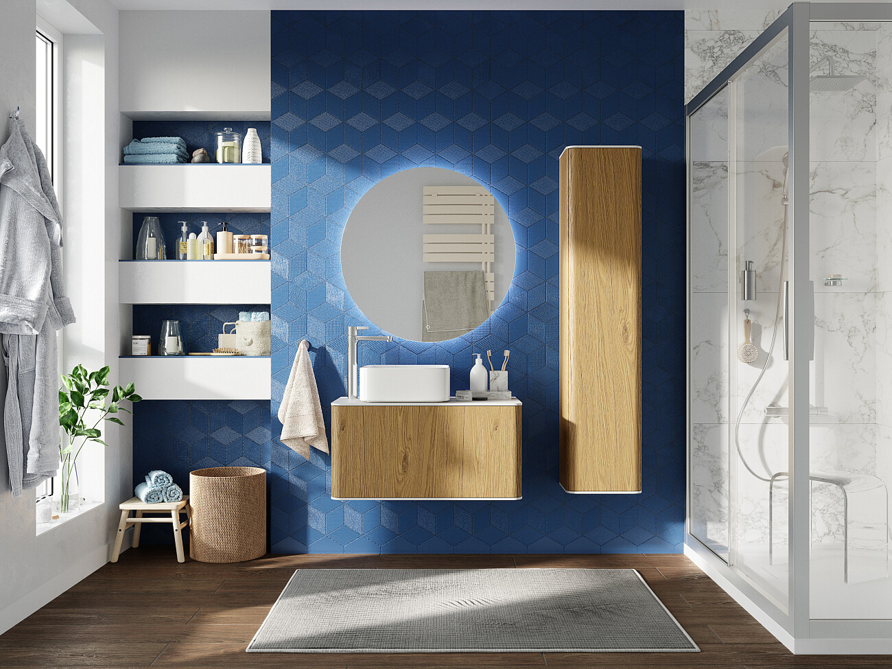 Раковина-чаша фарфоровая квадратная 39 см белая Stworki City 1 - изображение 4