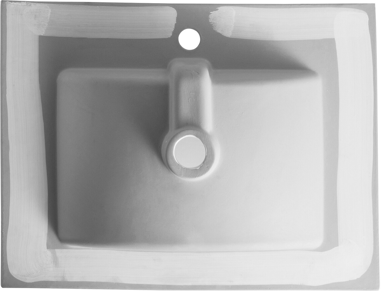 Раковина накладная фарфоровая прямоугольная 46,5х61,5 см белая Stworki "Ольтен" OLT-02kv - изображение 4
