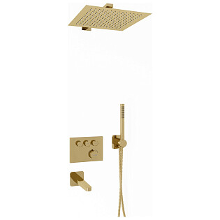 Душевой комплект встраиваемый золотой Wasserkraft Sauer A7158.183.261.280.197.281.187 Thermo