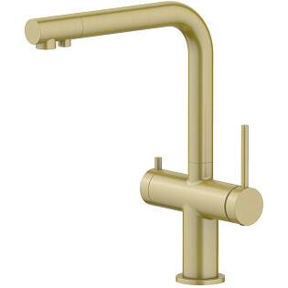 Смеситель для кухни с подключением к фильтру питьевой воды золотой Aquatek &quot;Европа&quot; AQ1385BG