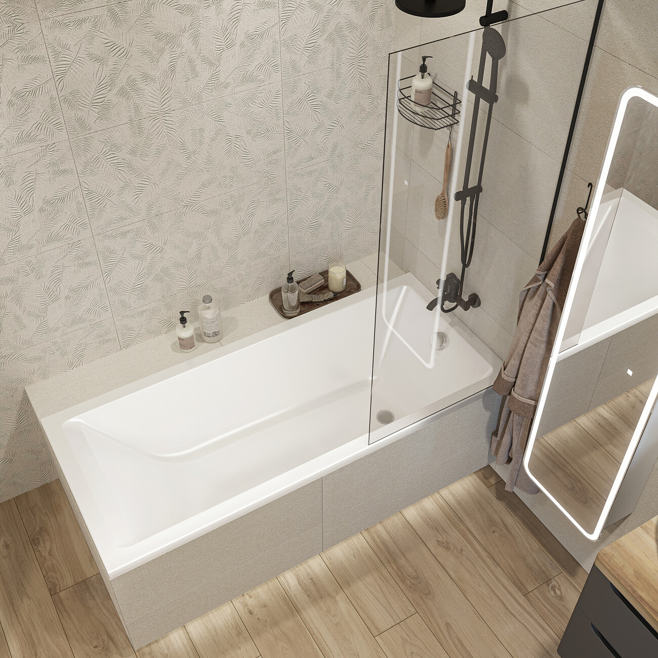 Ванна акриловая 170х75 см белая Stworki "Карлстад" HWKAA-170-075W-A, HWKAA-170-075W-R - изображение 6