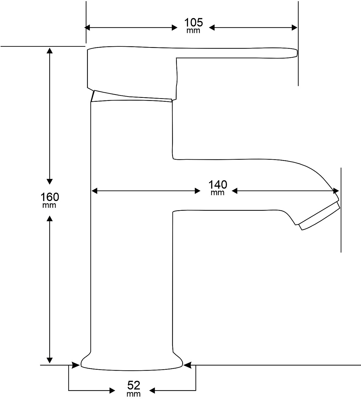 Смеситель для раковины хром Mega City MG-ZRV100 - изображение 3