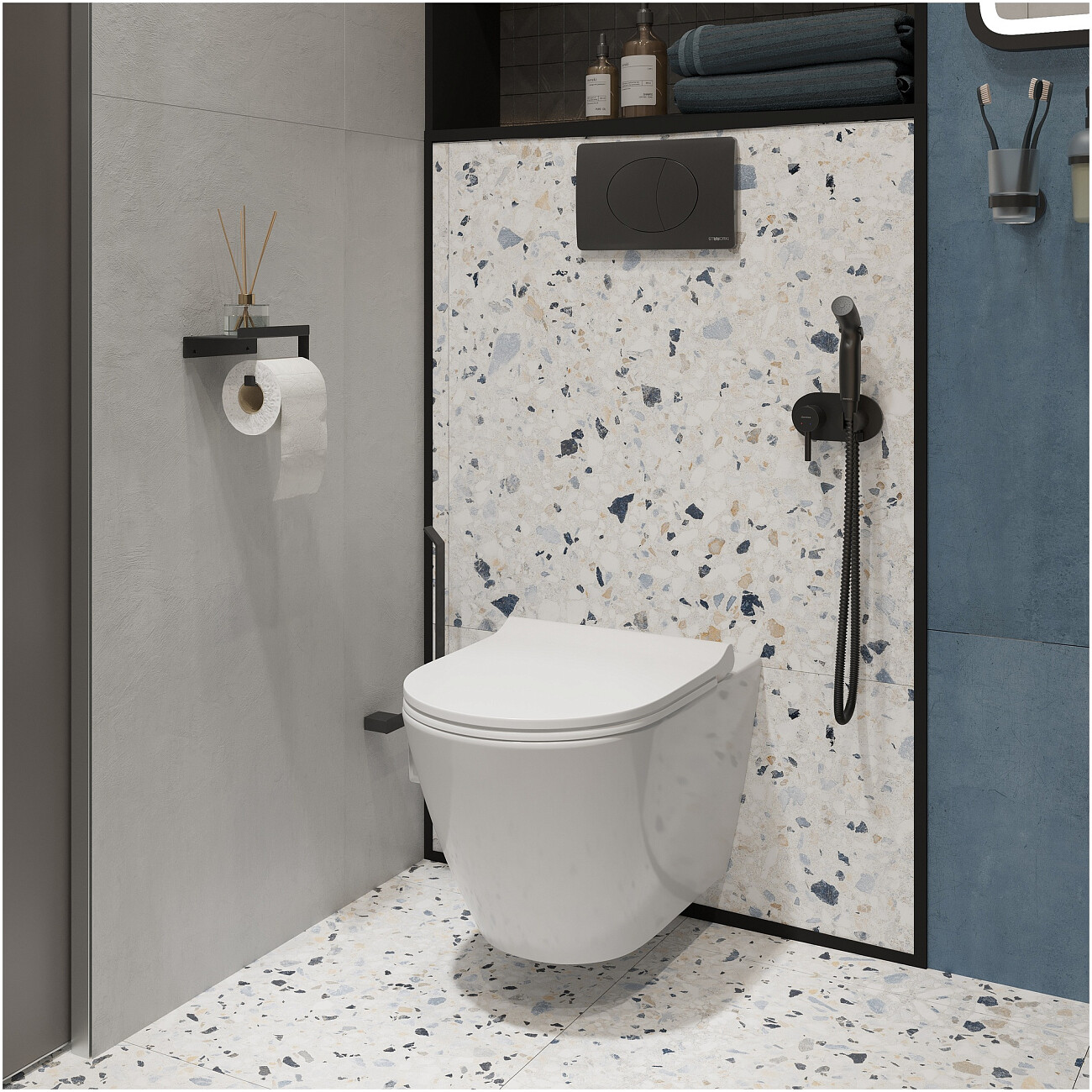 Унитаз подвесной безободковый с микролифтом белый Stworki "Молде" 7551N003-7700 - изображение 6