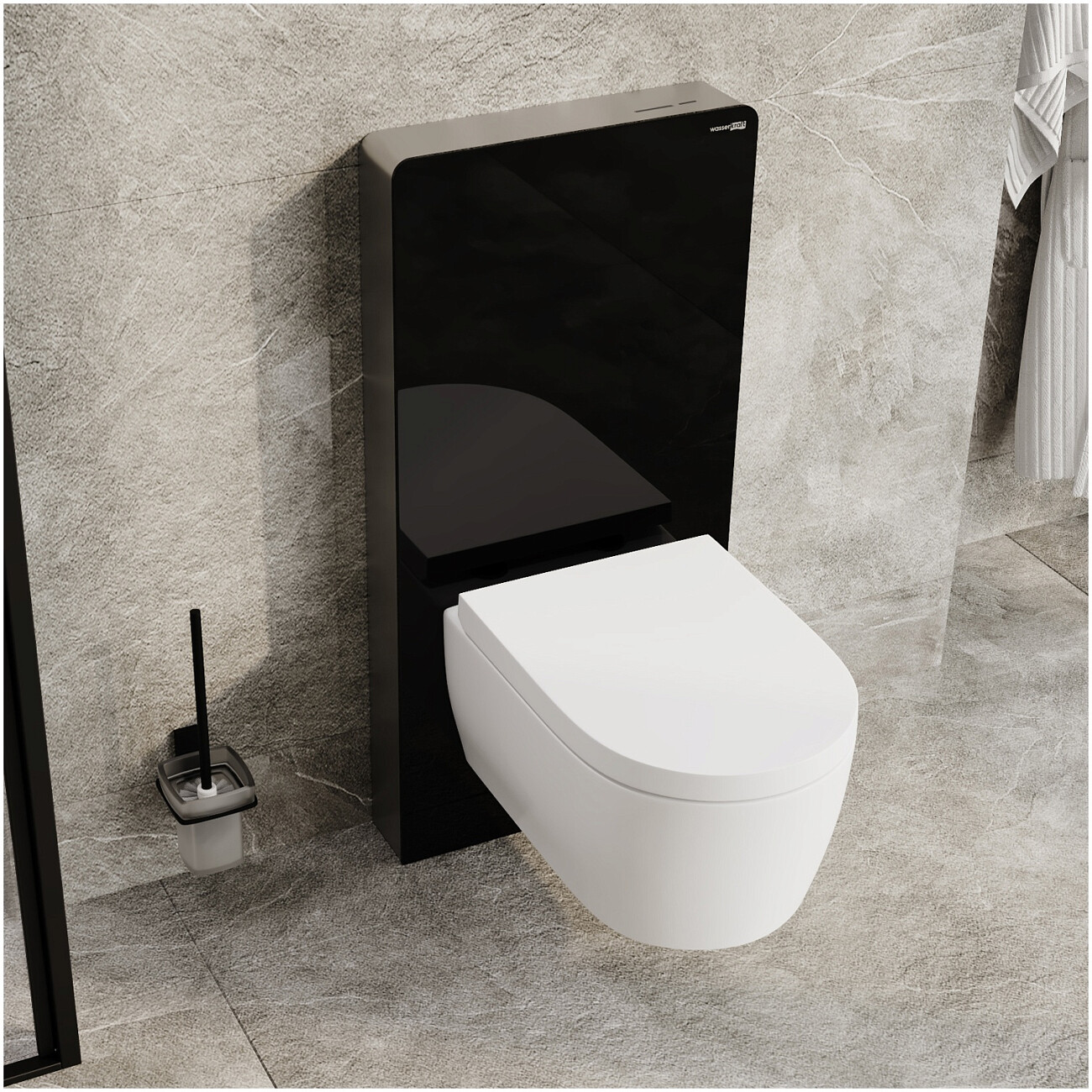 Инсталляция для унитаза пристенная сенсорная черный глянец Wasserkraft Naab 86TLT.040.SE.BL - изображение 3