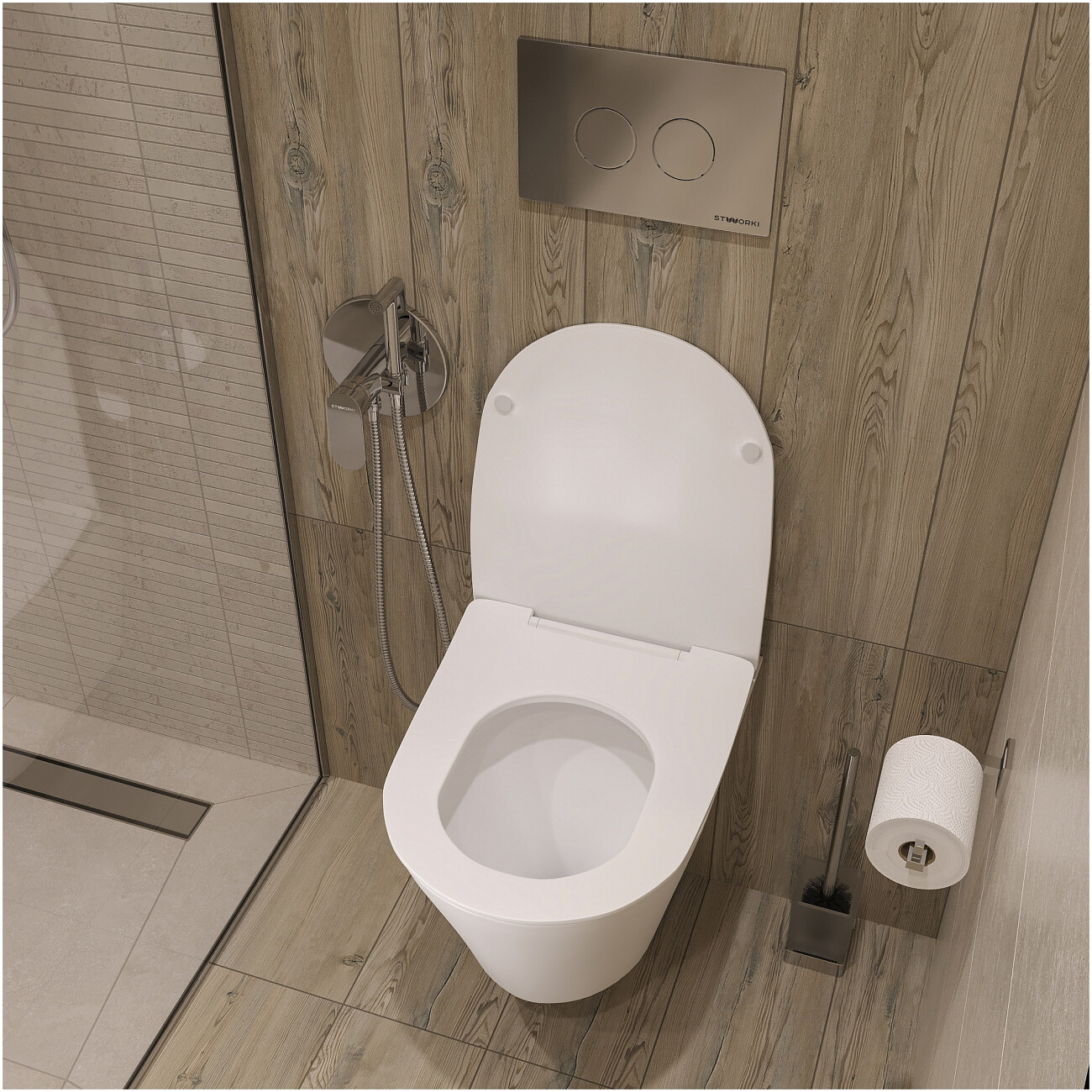 Унитаз подвесной безободковый с микролифтом белый Stworki "Вестфолл" S08401WH - изображение 8