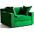 Кресло с мягкими подлокотниками зеленое Katina
