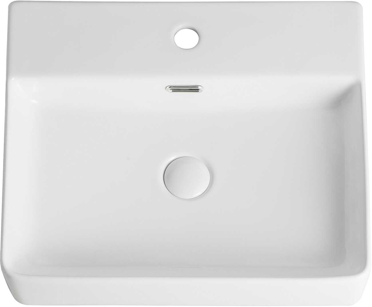 Раковина накладная фарфоровая прямоугольная 42х50 см белая Stworki "Нюборг" NU-01rb - изображение 3