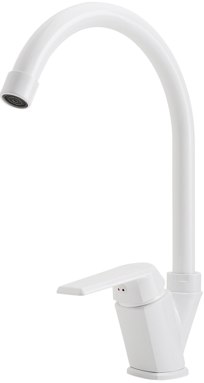 Смеситель для кухни однорычажный белый Domaci "Равенна" SM-01w - изображение 4