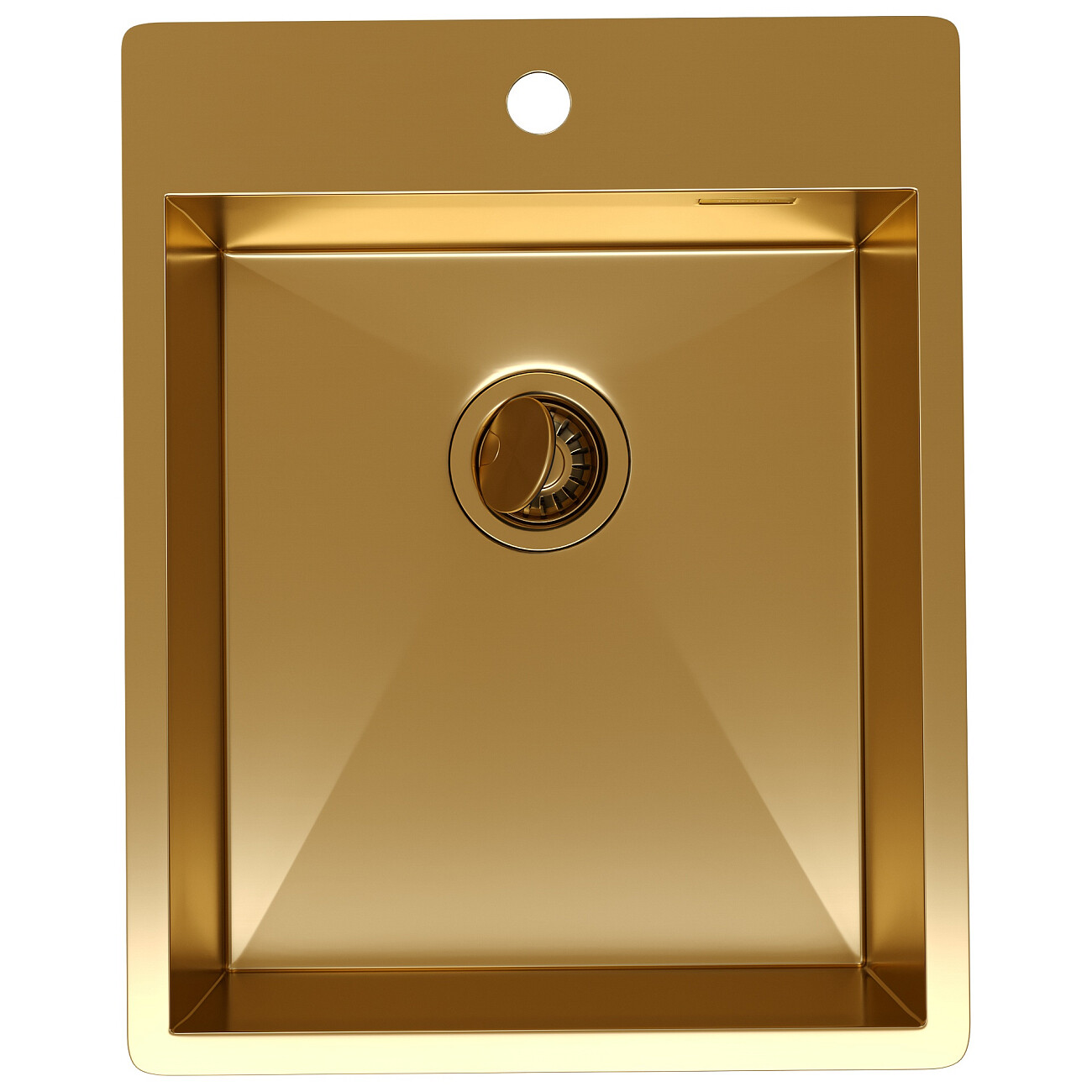 Кухонная мойка из нержавеющей стали 50х40 см брашированное золото Reflexion Iseo RX2240GD - изображение 2