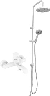 Душевой комплект со смесителем для ванны с душем белый Stworki &quot;Эстерсунд&quot; ES-09w ES-03w