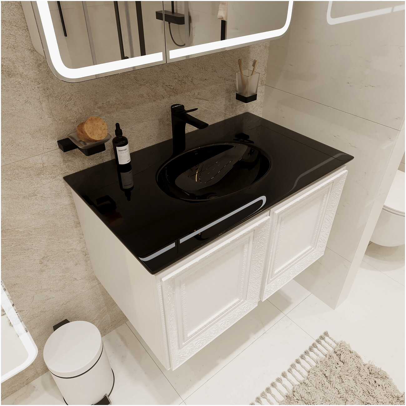 Смеситель для раковины однорычажный черный Stworki "Ларвик" S24010BK - изображение 8