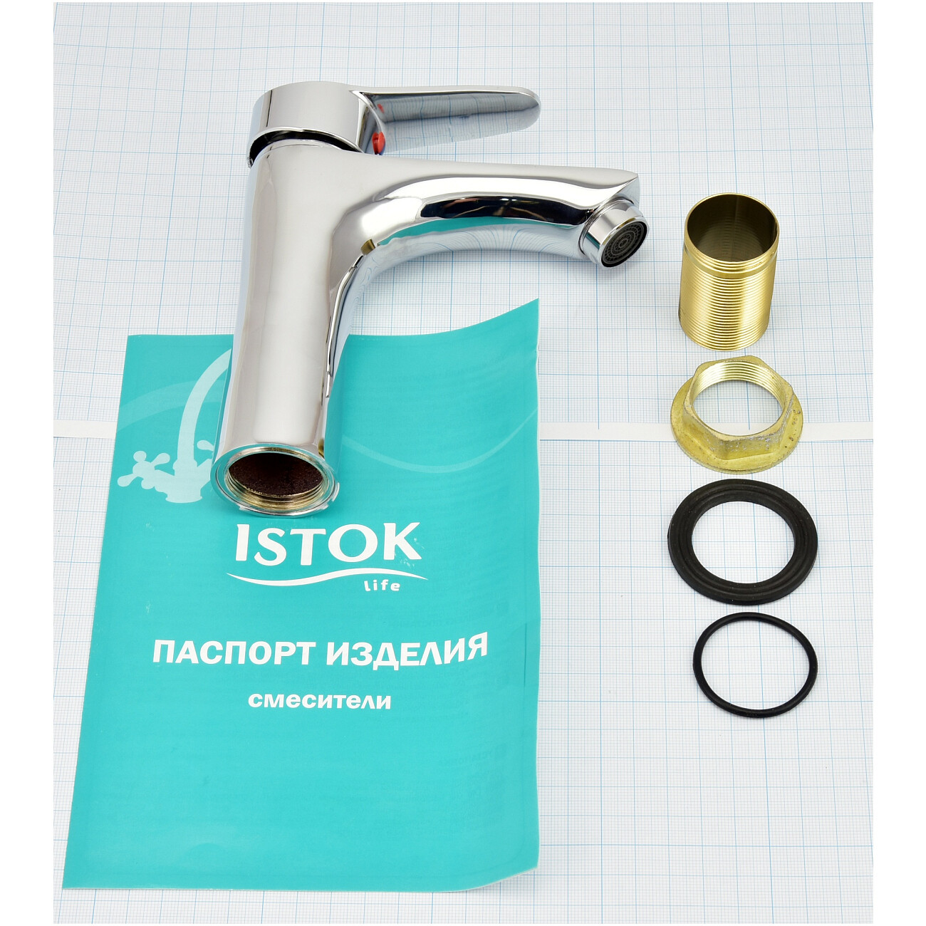 Смеситель для раковины однорычажный хром Istok life Luxe 0402.421 - изображение 9