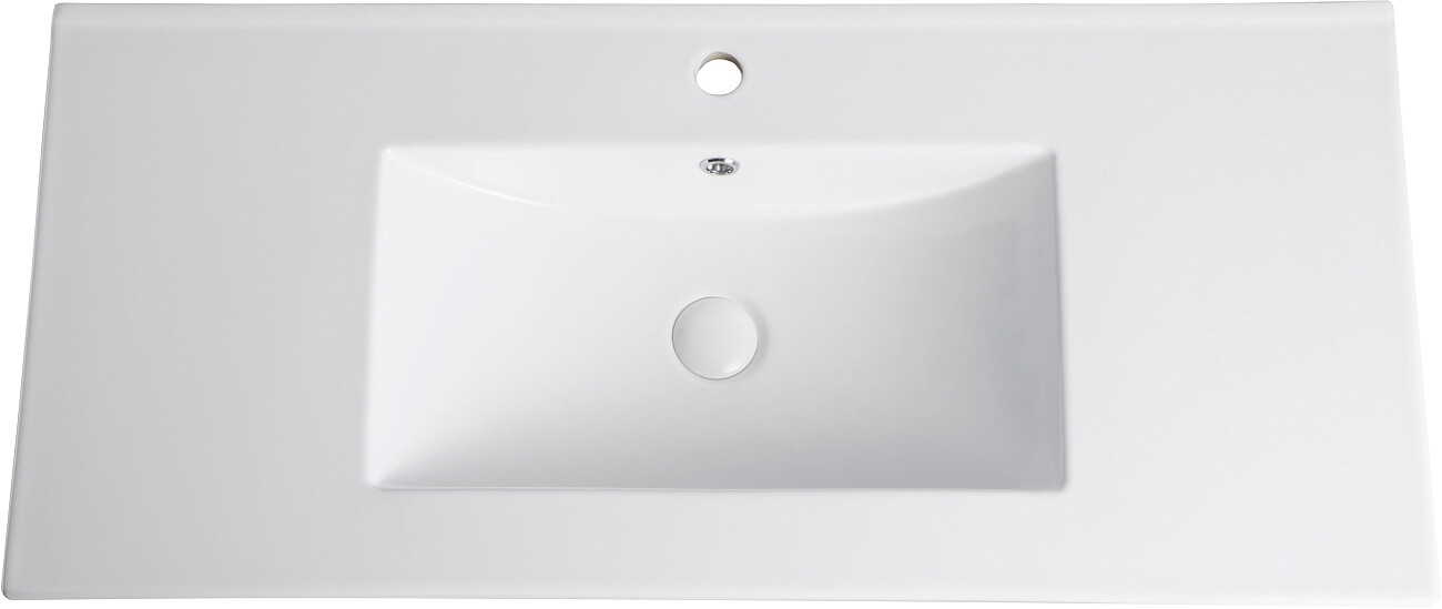Раковина накладная фарфоровая прямоугольная 46,5х101,5 см белая Stworki "Ольтен" OLT-04kv - изображение 2