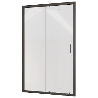 Дверь душевая в нишу 120х195 см прозрачная, черная Cerutti SPA GLORIA D120B