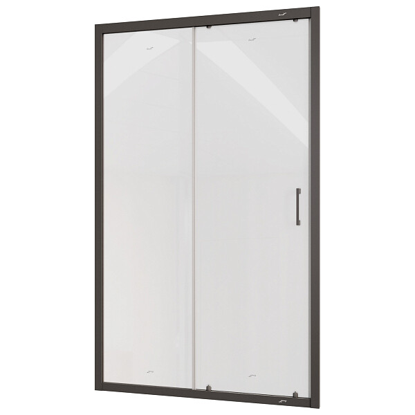 Дверь душевая в нишу 120х195 см прозрачная, черная Cerutti SPA GLORIA D120B - изображение 1