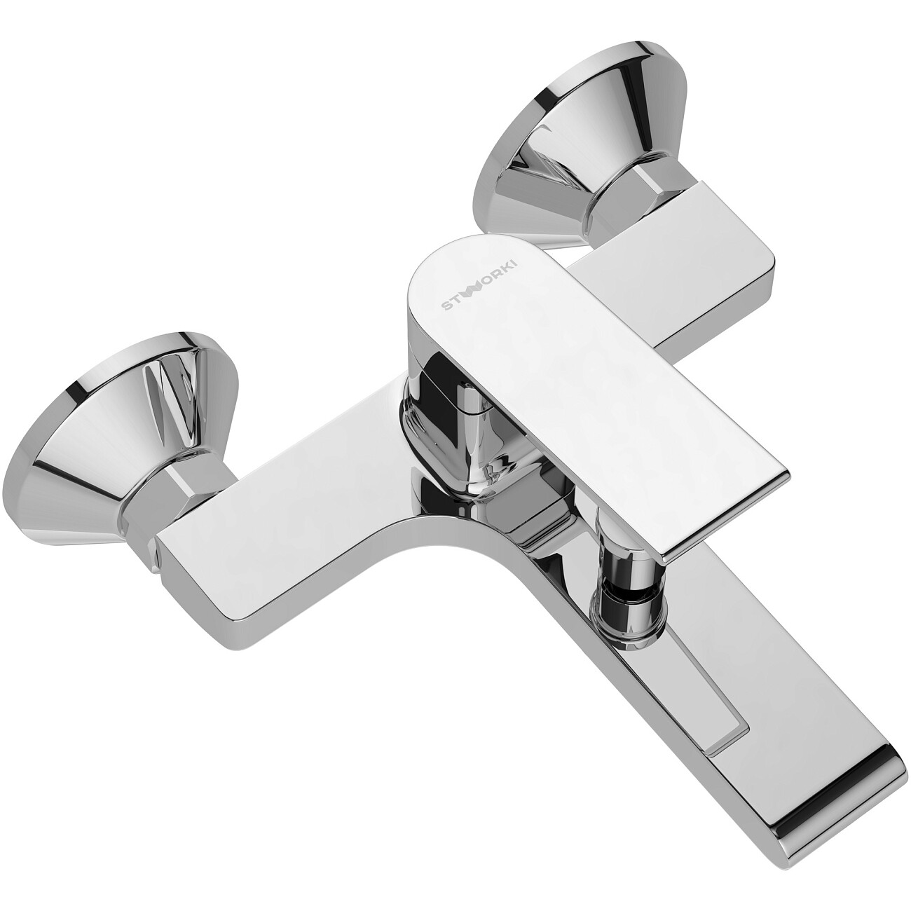 Смеситель для ванны с душем настенный хром Stworki "Ольборг" S20100CR - изображение 9