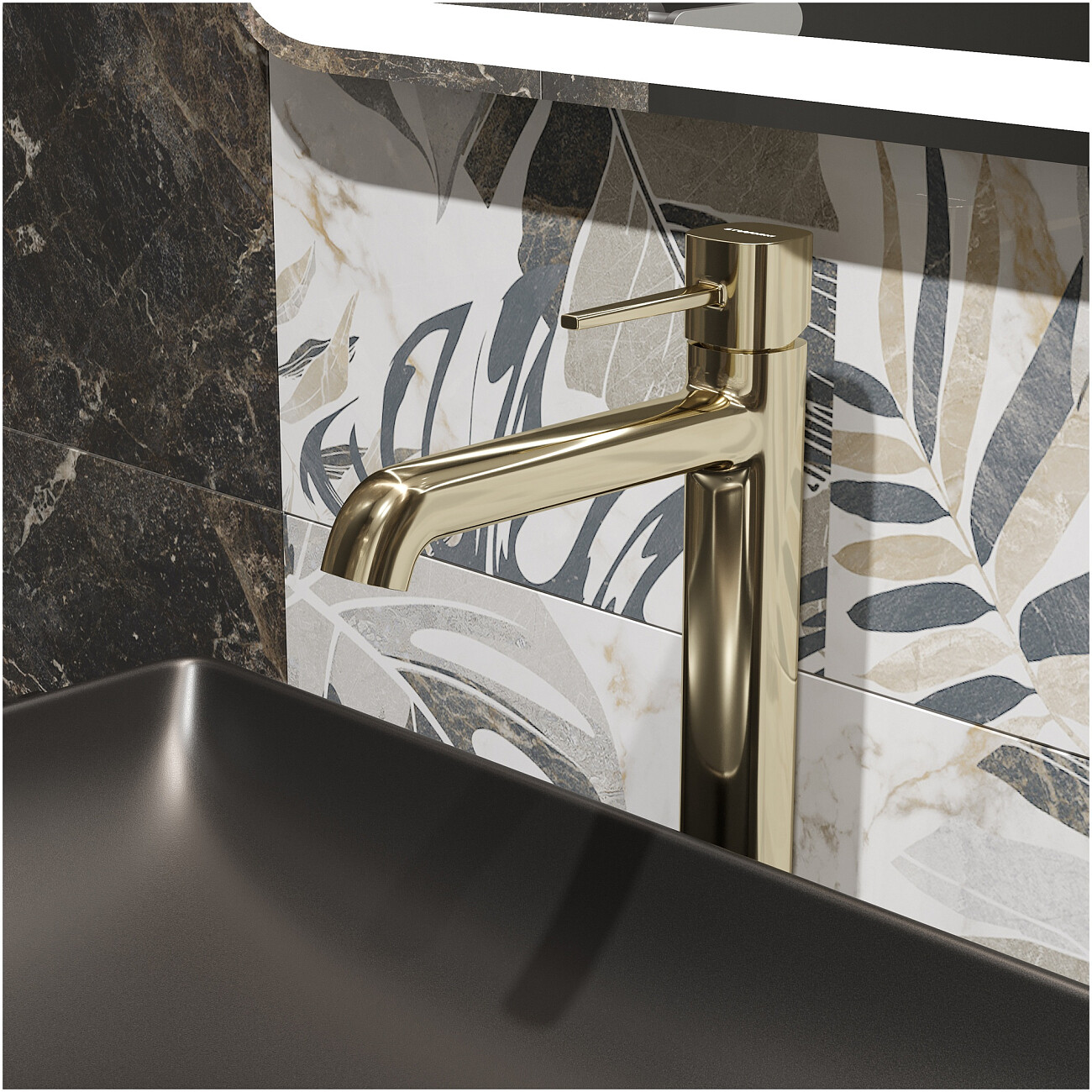 Смеситель для раковины однорычажный золотой Stworki "Эстерсунд" S31020GG - изображение 5