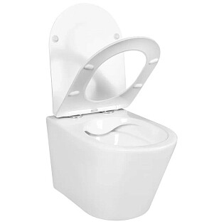 Унитаз подвесной фарфоровый овальный безободковый белый Aquatek &quot;Вега&quot; AQ1905-00