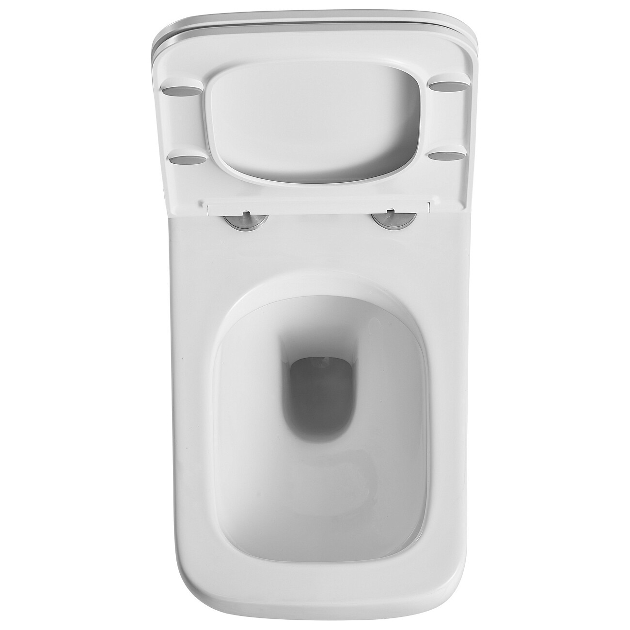 Унитаз подвесной безободковый с сиденьем микролифт белый Point "Аврора" PN41101 - изображение 3