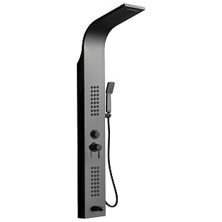 Душевая панель с гидромассажем черная Ceruttispa  CELIA B CT10401