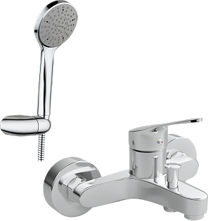 Душевой комплект &quot;Дублин&quot; HFDB91100 со смесителем для ванны хром Mega Delta MG-SRN100