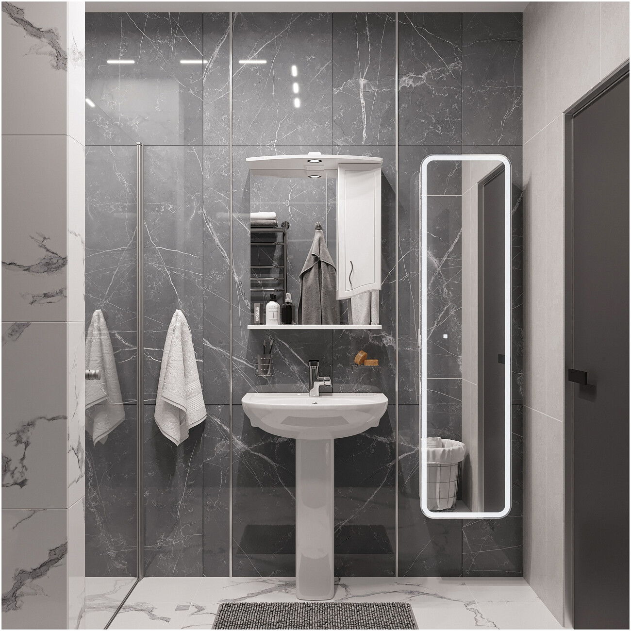 Раковина фаянсовая 63 см с пьедесталом белая Diwo "Кострома" 0112 - изображение 2