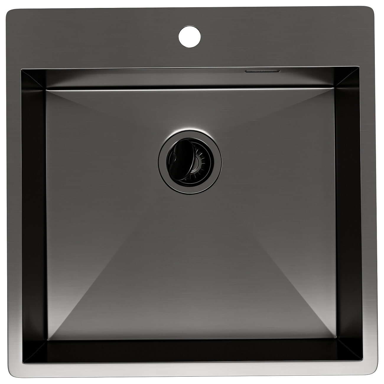 Кухонная мойка из нержавеющей стали 50х50 см оружейная сталь Reflexion Iseo RX2250BL - изображение 2