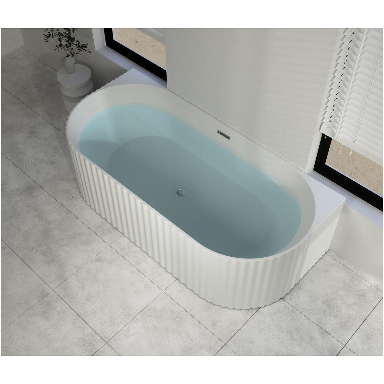 CEZA'S150W Ванна акриловая приставная 150 см белая Cerutti SPA Ceza's W CT10300 - изображение 2