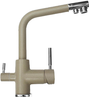 Смеситель для кухни однорычажный с изливом для фильтрованной воды берилл Domaci &quot;Солерно&quot; DC-3003