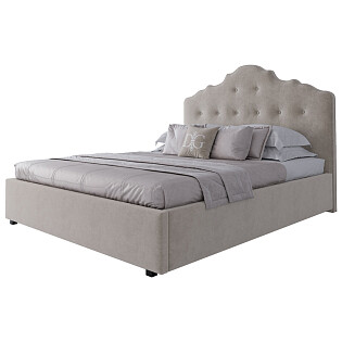 Кровать двуспальная 160х200 светло-бежевая Palace
