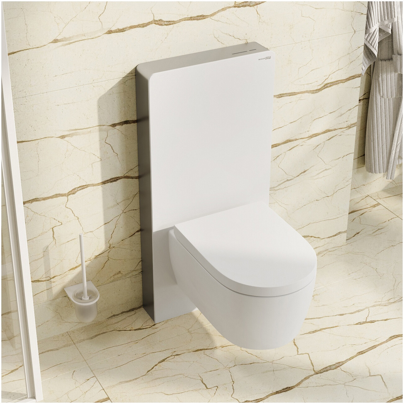 Инсталляция для унитаза пристенная сенсорная белая Wasserkraft Naab 86TLT.040.SE.WH - изображение 3