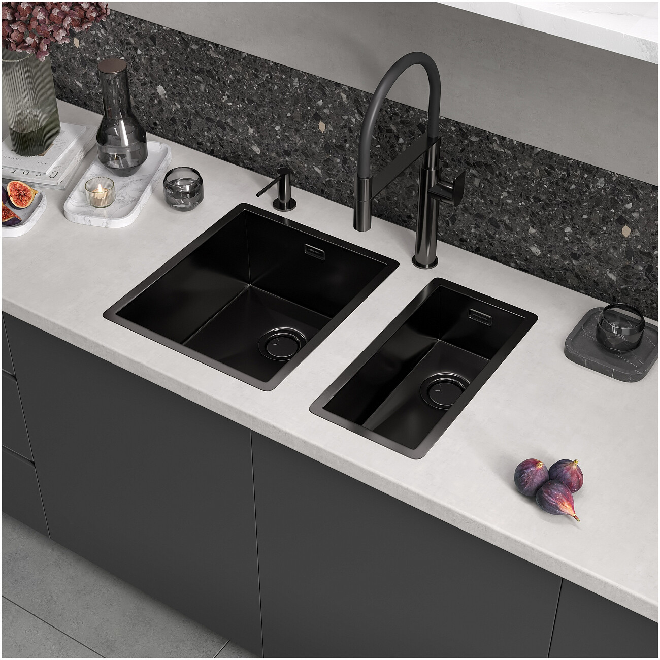 Дополнительная чаша для мойки из нержавеющей стали 44х22 см оружейная сталь Reflexion Como RX2022BL - изображение 9