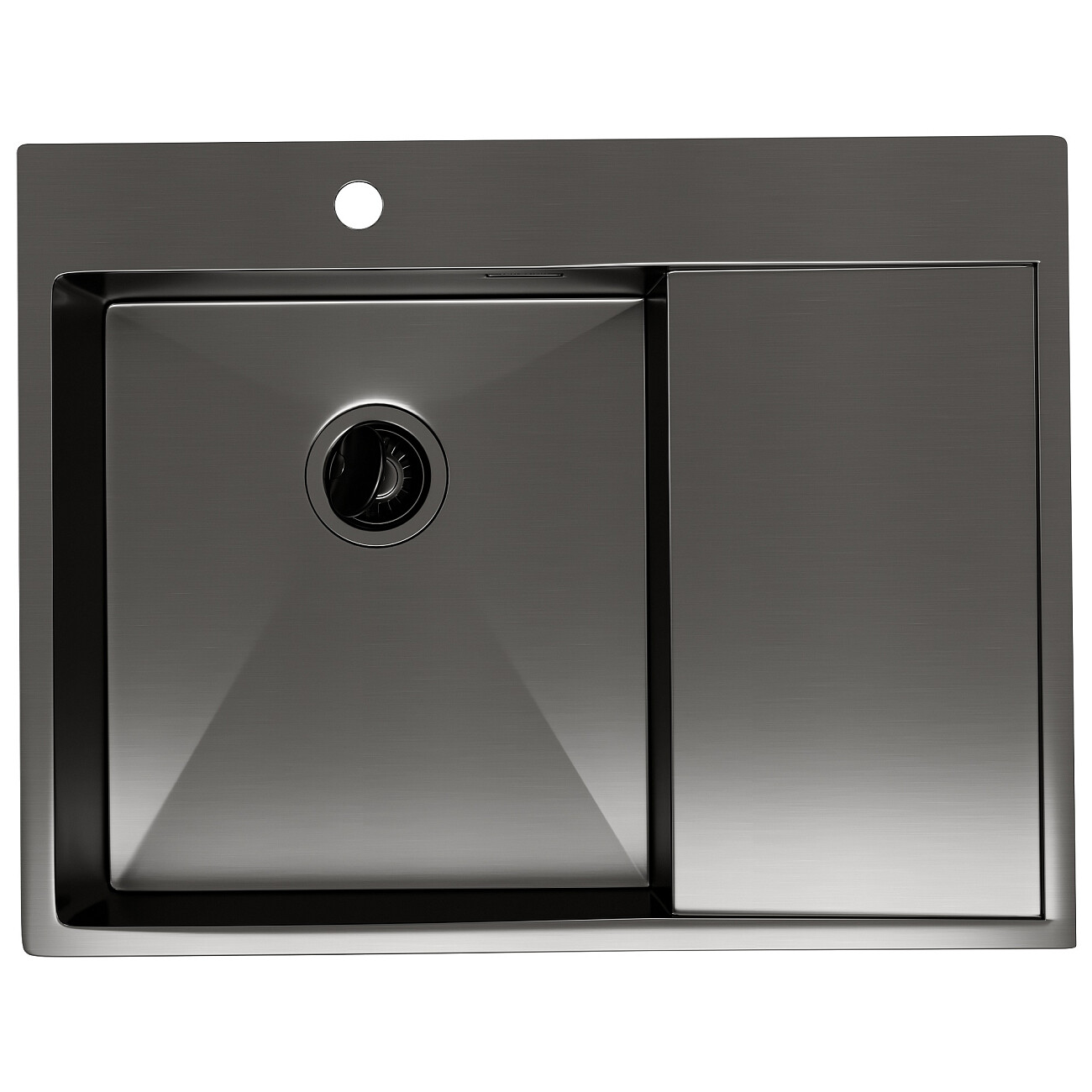 Кухонная мойка из нержавеющей стали 50х65 см оружейная сталь Reflexion Maggiore RX2365BL - изображение 2