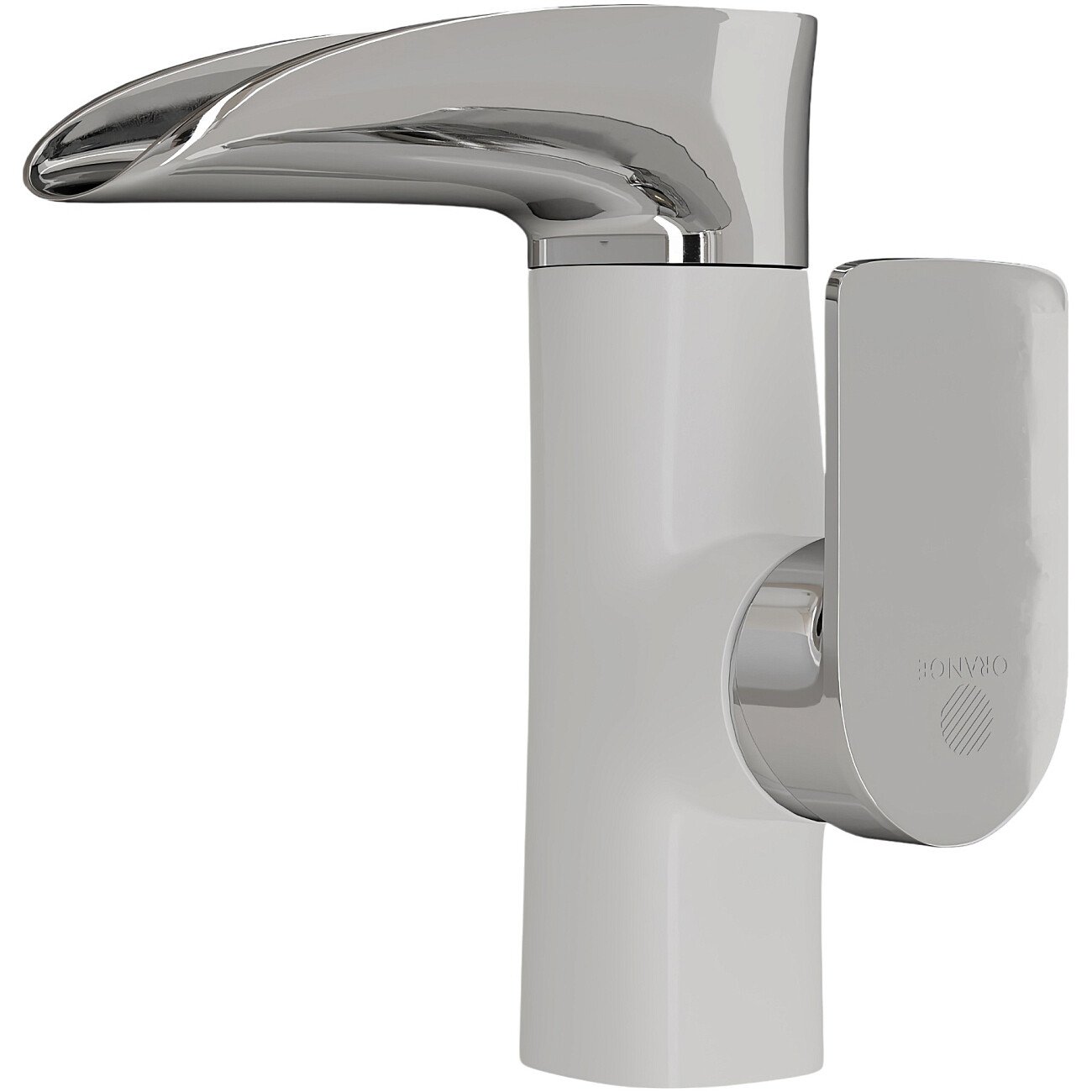 Смеситель для раковины однорычажный белый, хром Diwo "Дмитров" DM-01w - изображение 10