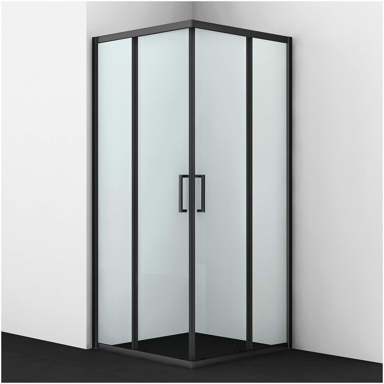 Душевой уголок квадратный 90х90 см черный Wasserkraft Dill 61S03 - изображение 3