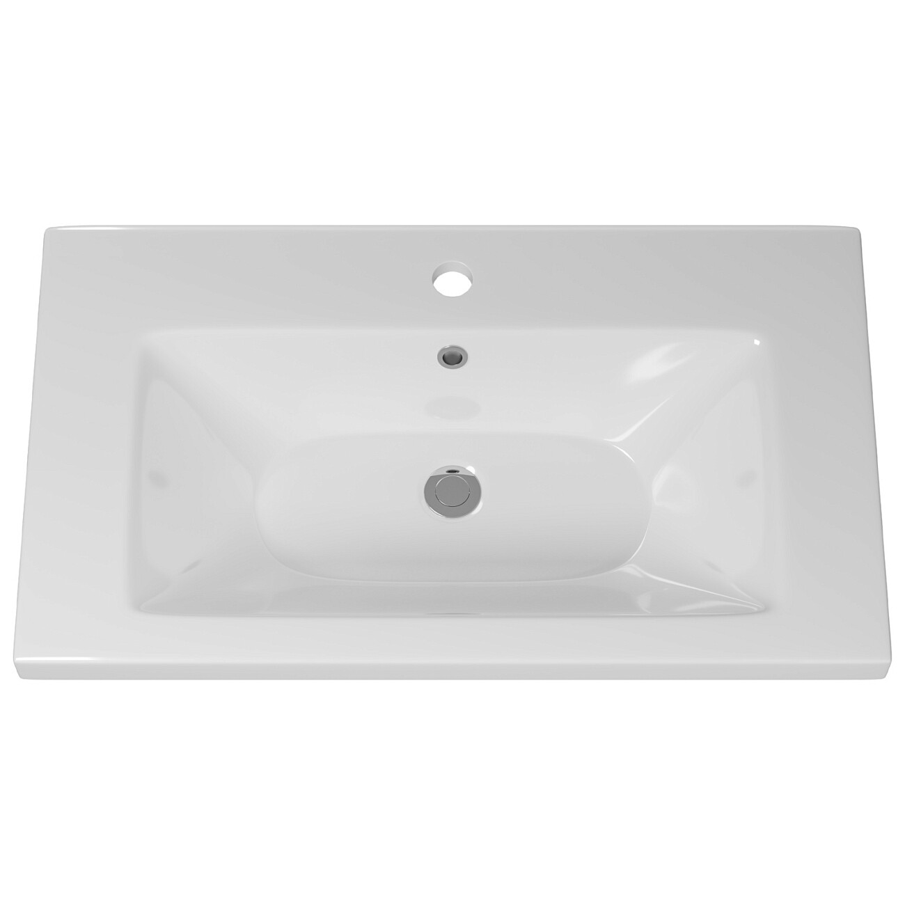 Раковина накладная керамическая прямоугольная 46х80 см белый Днепрокерамика "Этна" УТ000015674 - изображение 2