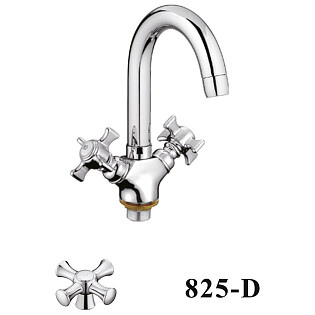 Смеситель для раковины двухвентильный хром D-Lin D156825-D