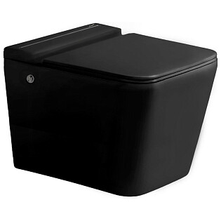 Унитаз подвесной с импульсным смывом черный матовый Cerutti SPA Maiella Aria Pulse MB