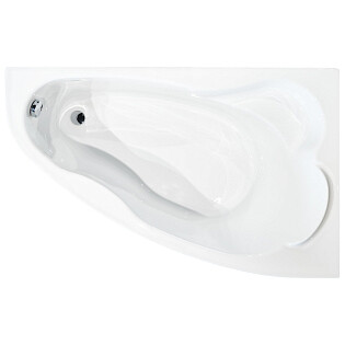 Ванна акриловая угловая правая 90х140 см белая Creto Glaze 16-14090R