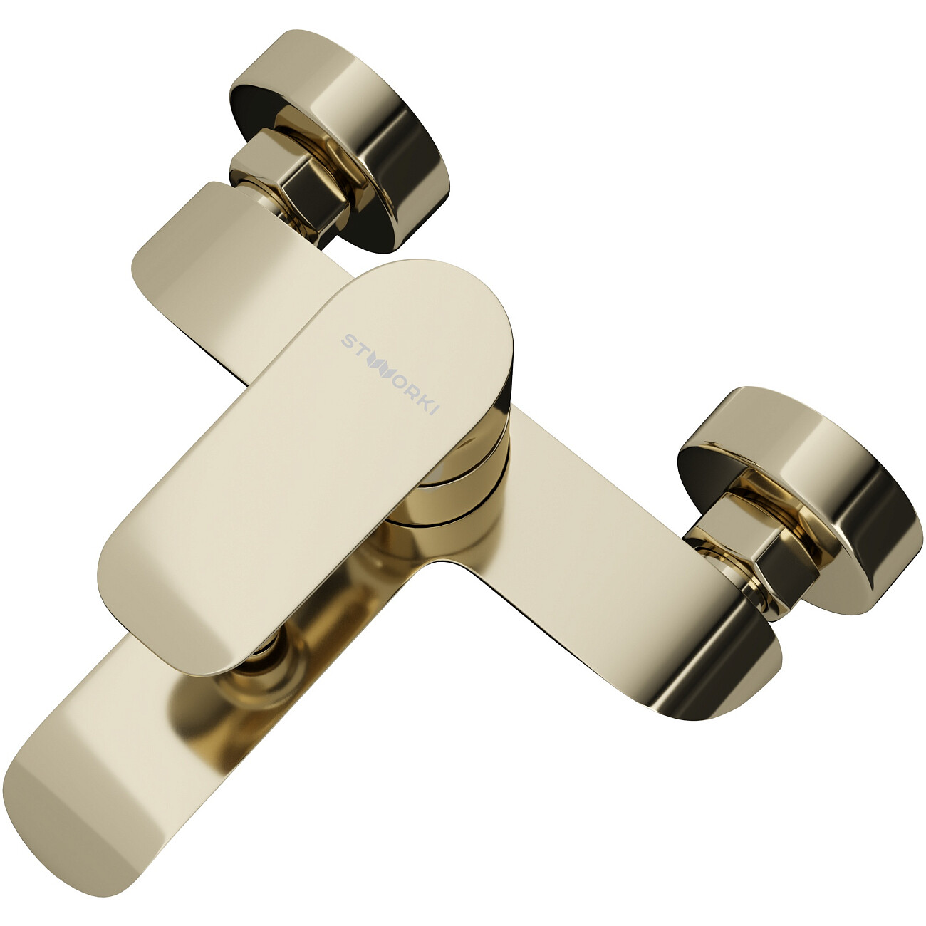 Смеситель для ванны с душем настенный золотой Stworki "Копенгаген" S42100GG - изображение 7