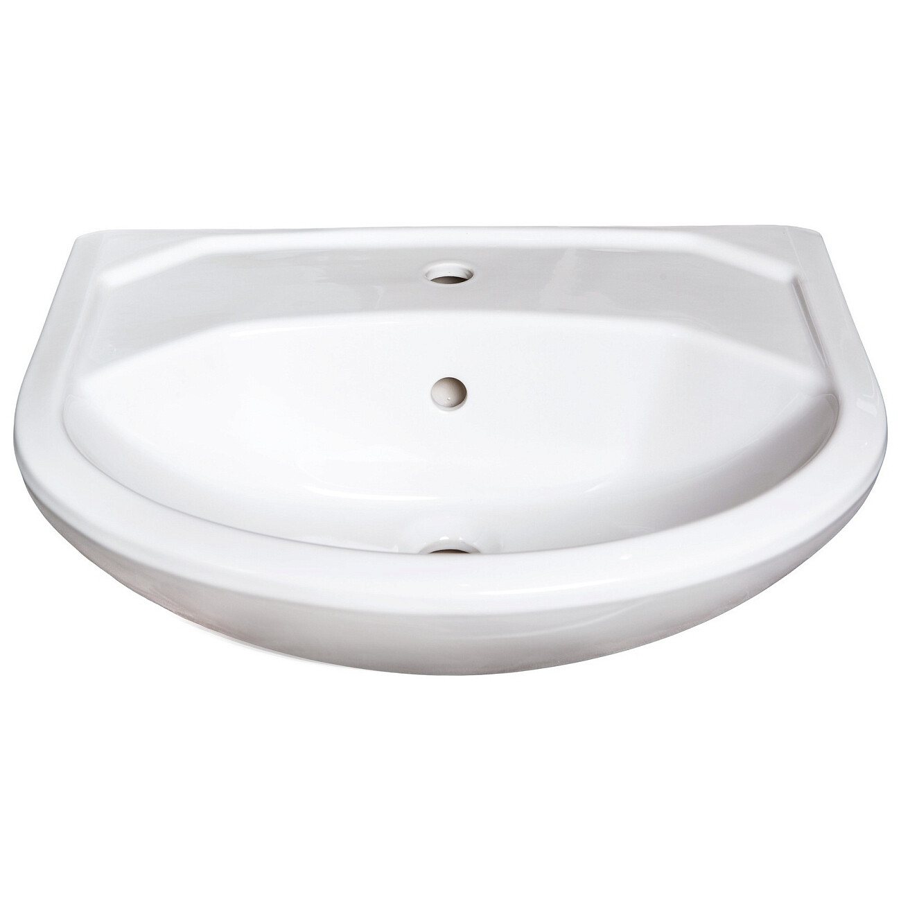 Раковина накладная фарфоровая полукруглая 45х56 см белая Универсал "Исеть-55" д8943 - изображение 2