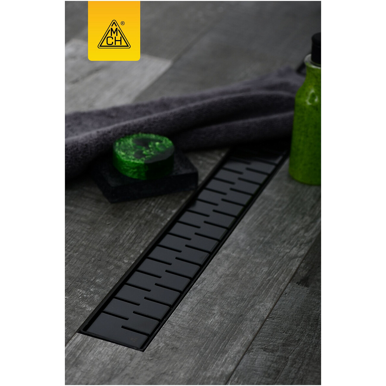 Душевой лоток с решеткой 65 см черный Creto Snake CRE-650 SB - изображение 2