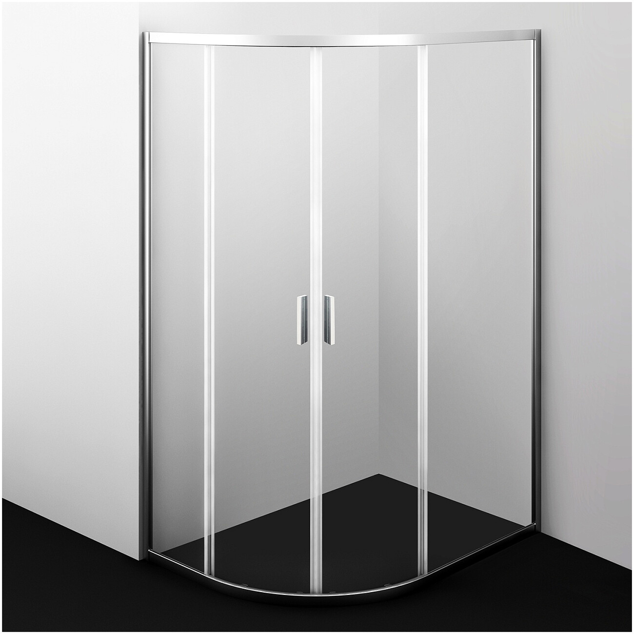 Душевой уголок ассиметричный 120х90 см хром Wasserkraft Lippe 45S24 - изображение 3